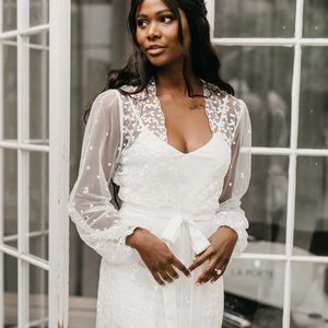 Le Rose Camile Spot Lace Rob with Slip (Size XS)